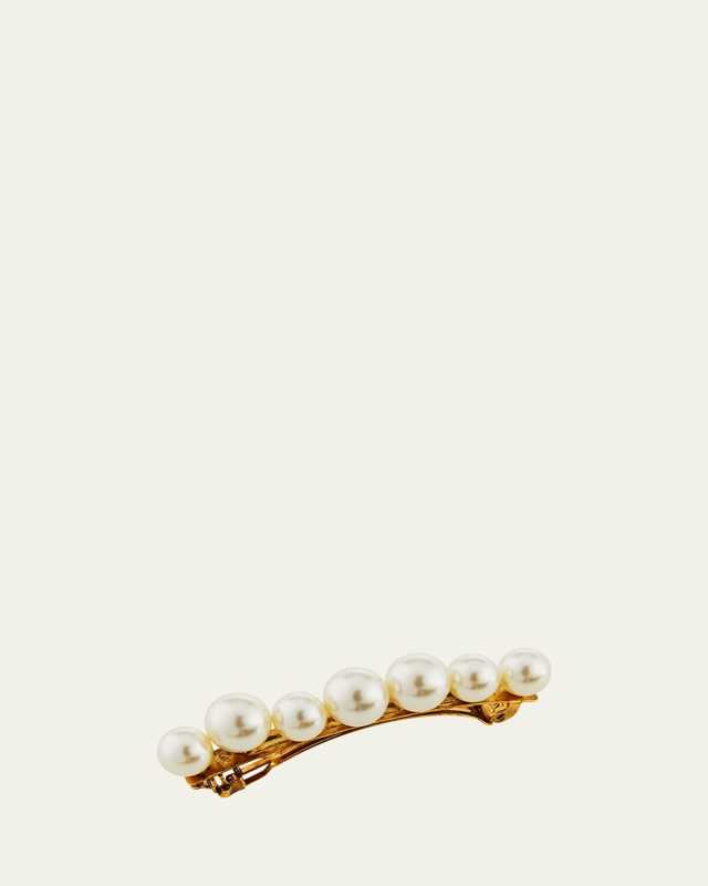 Gretal Glass Pearl Barrette